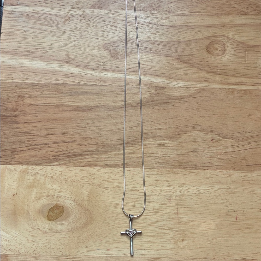 Elegant Silver Cross Necklace